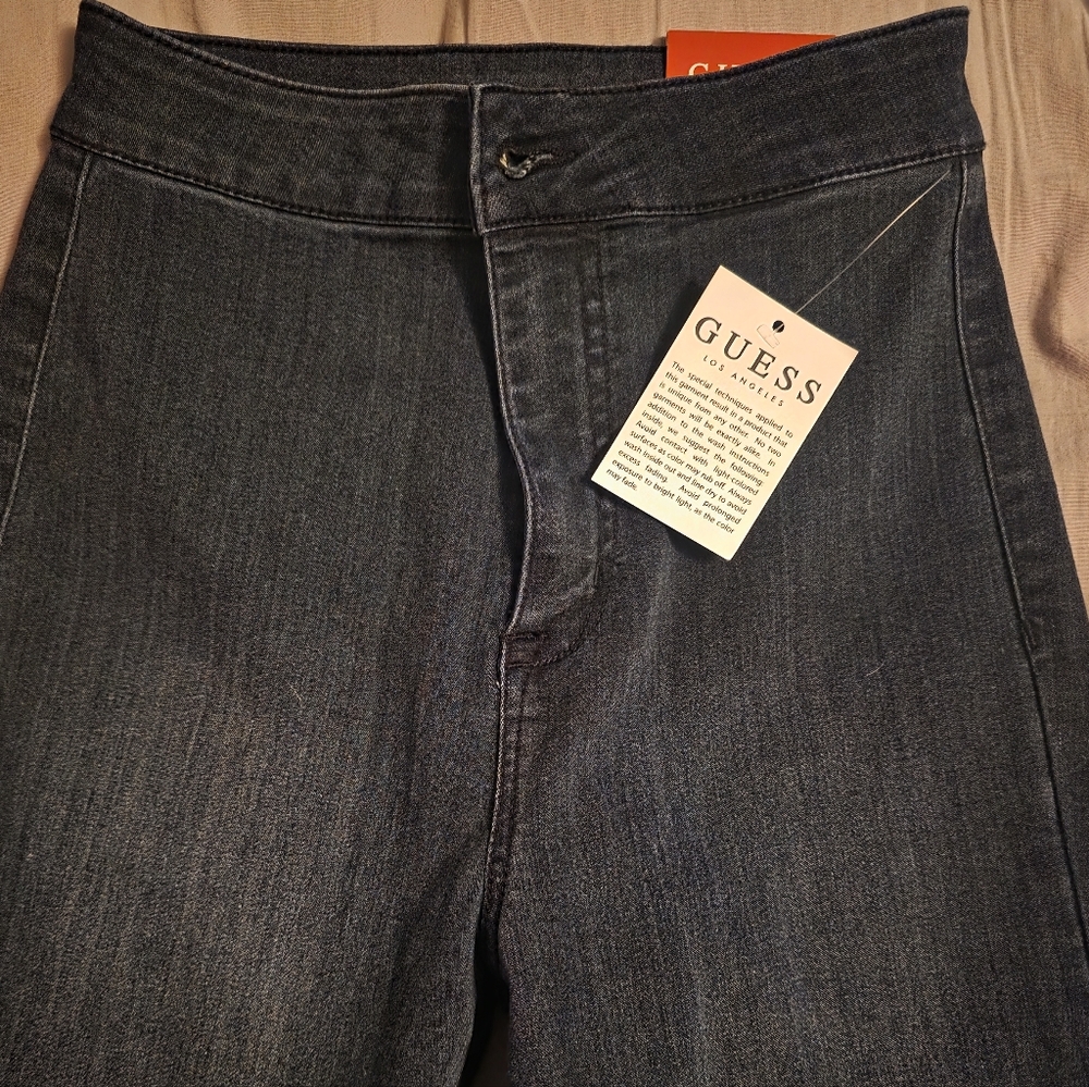 GUESS Nova Curvy Ultra High Waist Skinny Jeans in Dark Wash Blue Size 25